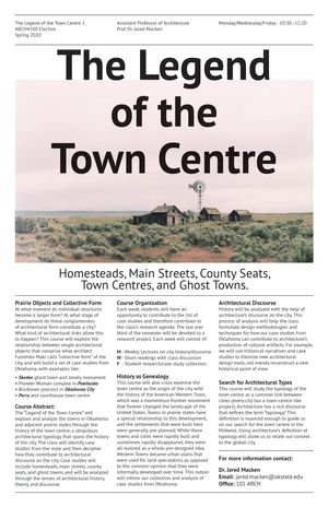 The Legend of the Town Centre I (ARCH4100)